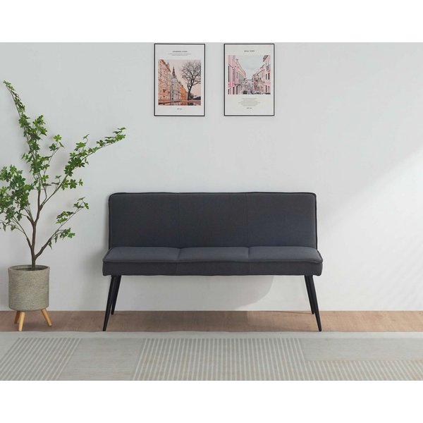 OTTO home Essbank Ianna, schwarze Metallbeine, pflegeleichtem Webstoff Bezug, Breite 140 cm