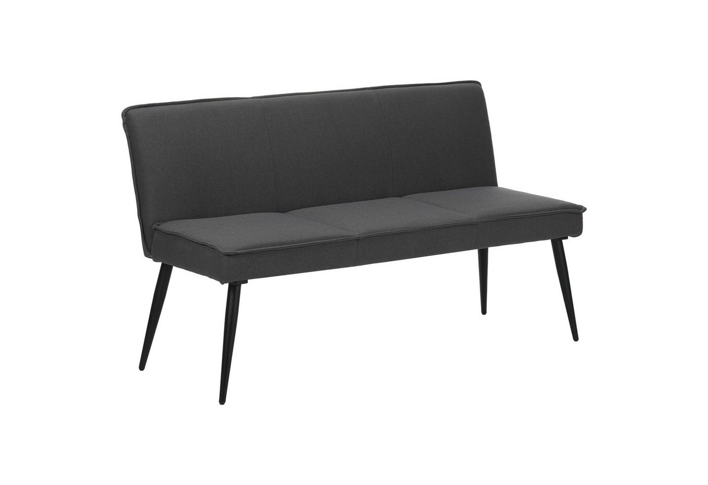 OTTO home Essbank Ianna, schwarze Metallbeine, pflegeleichtem Webstoff Bezug, Breite 140 cm – Bild 2 von 5
