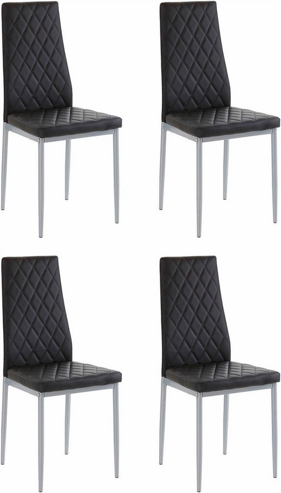 OTTO home Essgruppe Brooklynn, (Set, 5-tlg), 4 Stühle mit einem pflegeleichten Kunstleder Bezug, 1 Tisch – Bild 4 von 5