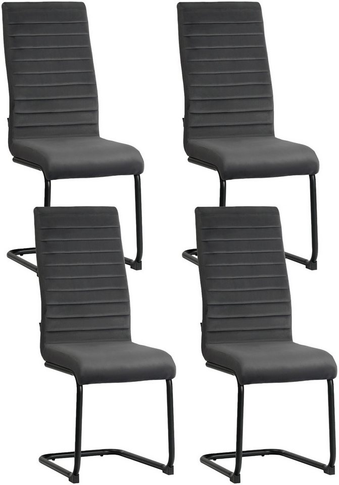 OTTO home Essgruppe Elbach, (Set, 5-tlg), ausziehbar 120-160 cm, Hochglanz, Tischgruppe Freischwinger – Bild 3 von 5