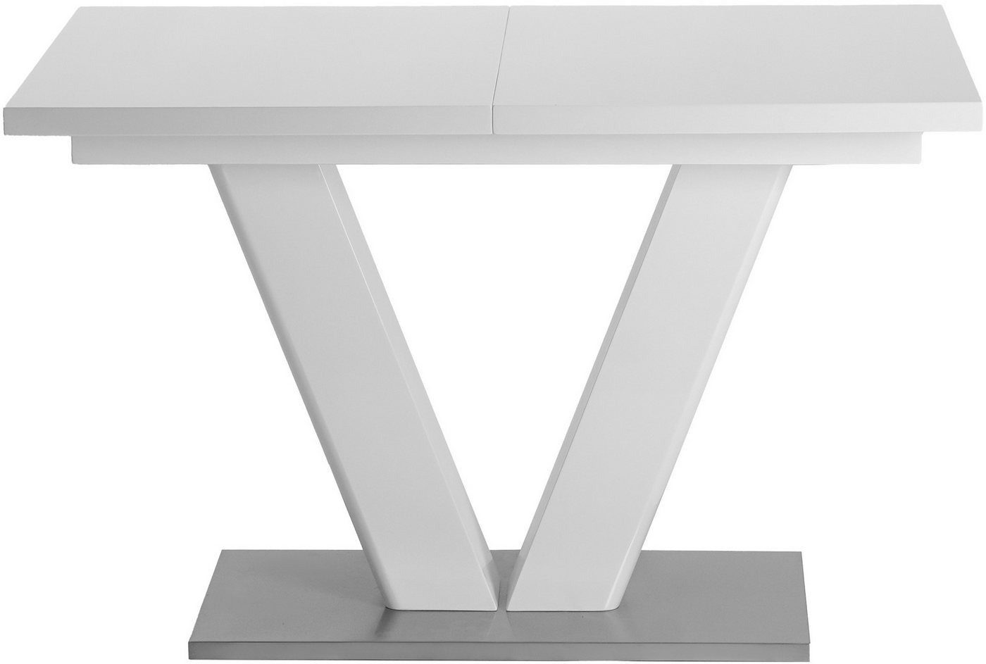 OTTO home Essgruppe Elbach, (Set, 5-tlg), ausziehbar 120-160 cm, Hochglanz, Tischgruppe Freischwinger – Bild 4 von 5