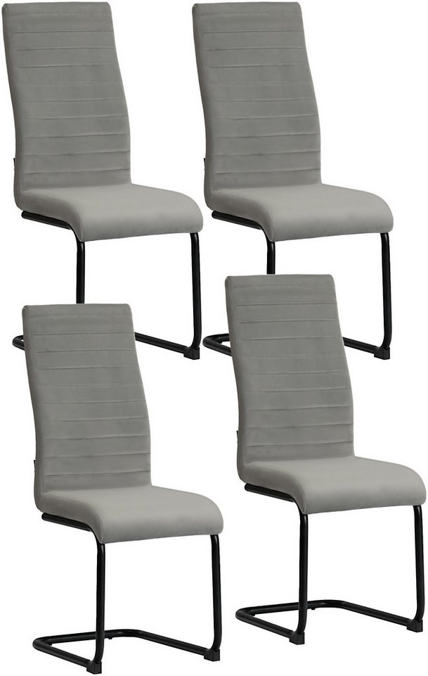 OTTO home Essgruppe Elbach, (Set, 5-tlg), ausziehbar 120-160 cm, Hochglanz, Tischgruppe Freischwinger – Bild 3 von 5