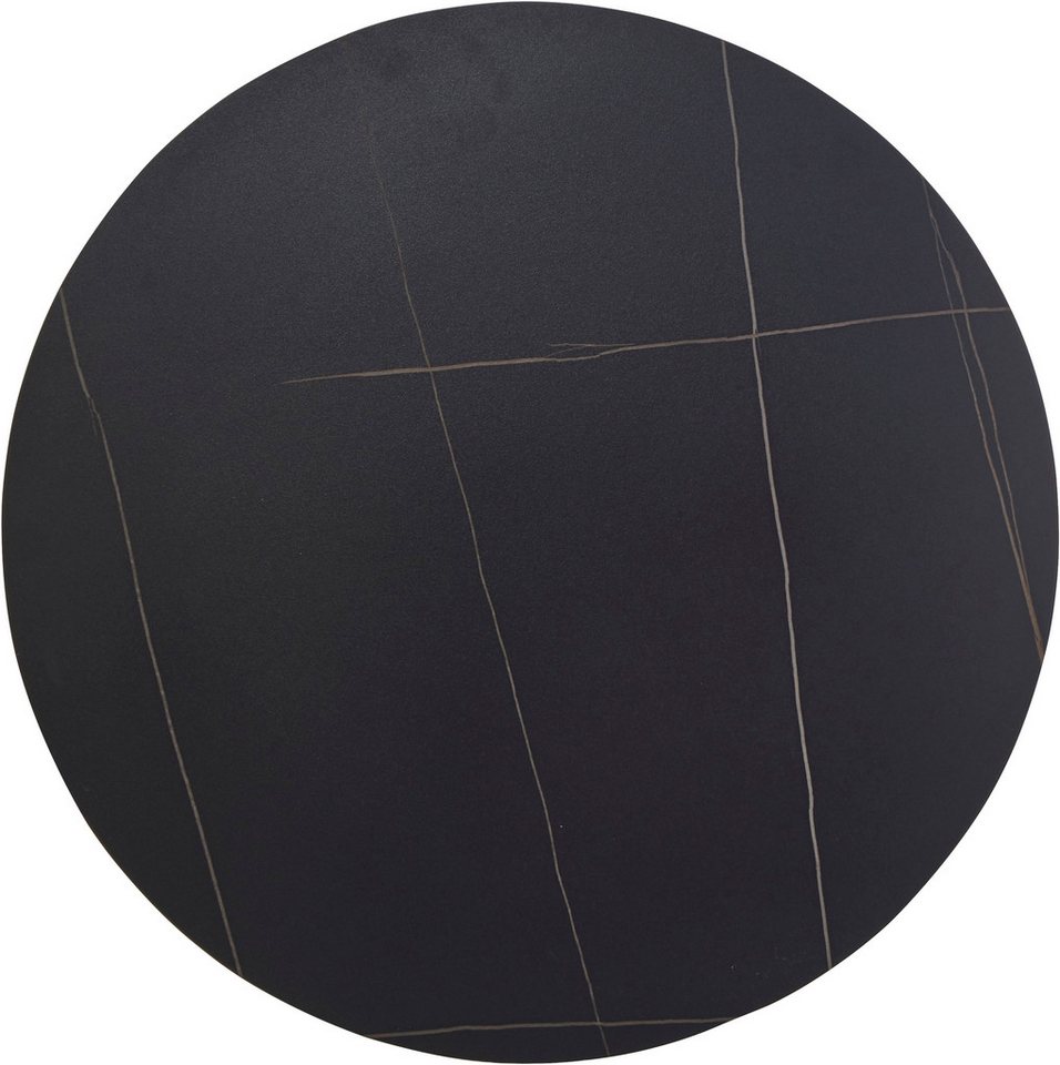 OTTO home Essgruppe Freya, Set, 4-tlg., (Set, 4-tlg., 3 Stühle + 1 Esstisch), runder Esstisch 90 cm in Sinterstein, Black Copper mit 3 Samtstühlen – Bild 5 von 5