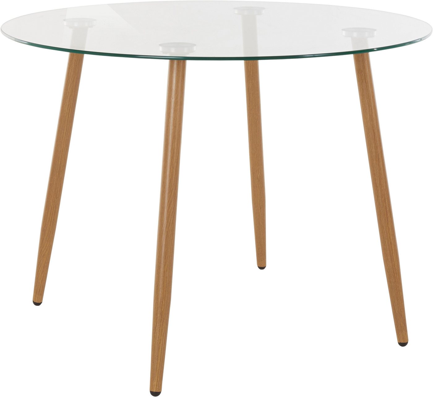 OTTO home Essgruppe Miller, (Set, 5-tlg), Glastisch mit 4 Stühlen (Kunststoffschale) – Bild 4 von 5