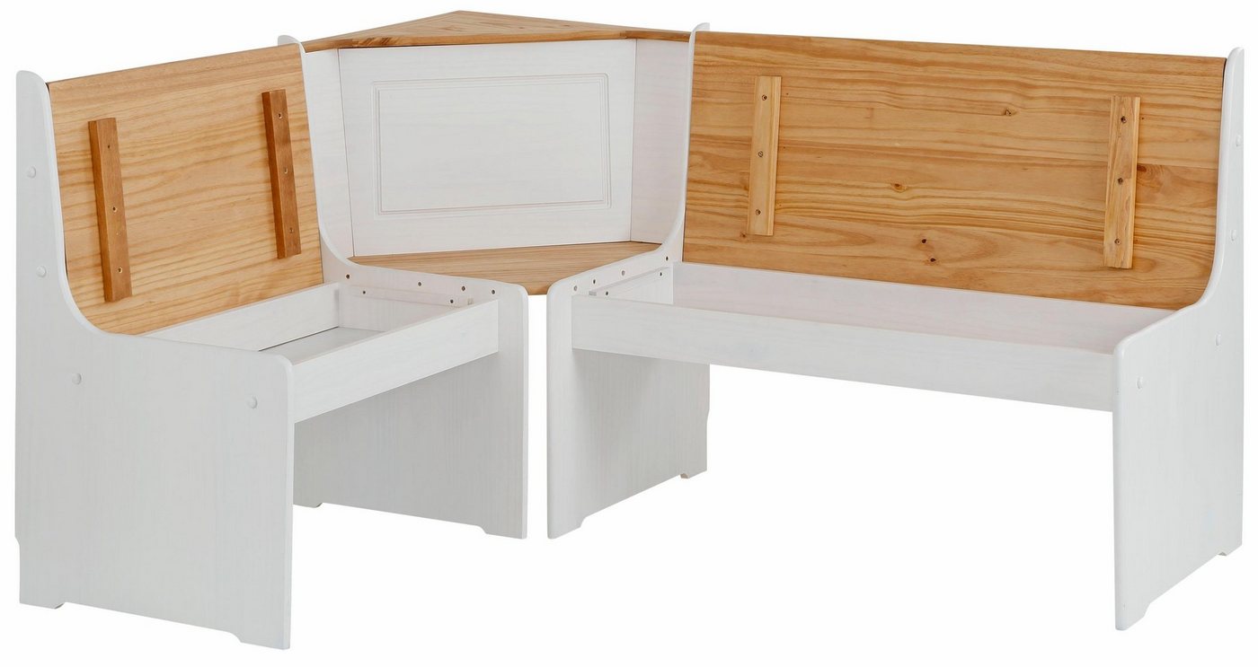 OTTO home Essgruppe Sascha, (2-tlg), aus massivem Kiefernholz, bestehend aus einer Truhen-Eckbank + Tisch – Bild 5 von 5