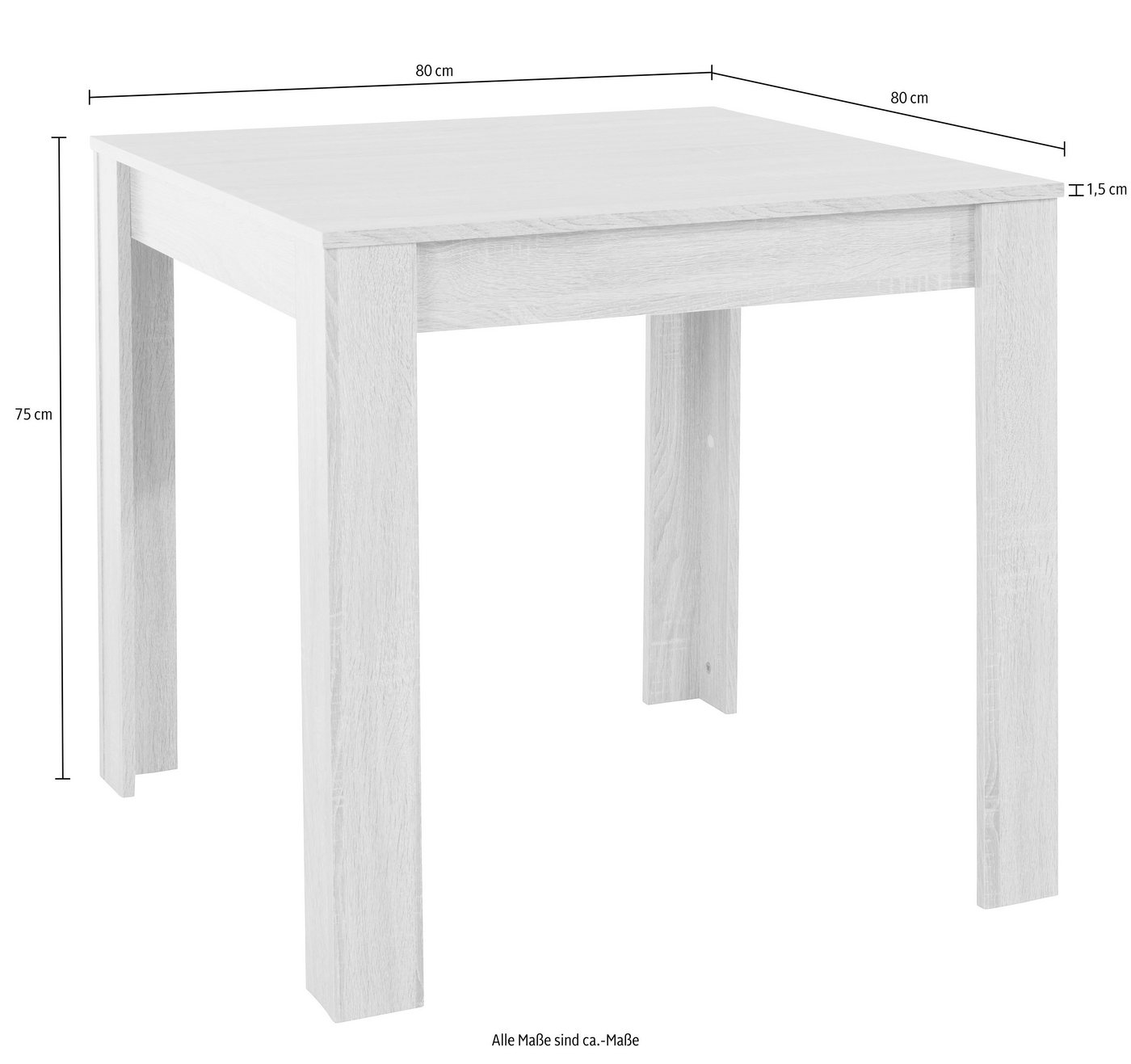 OTTO home Essgruppe, (Set, 5-tlg), Tischgruppe für kleine Räume – Bild 5 von 5
