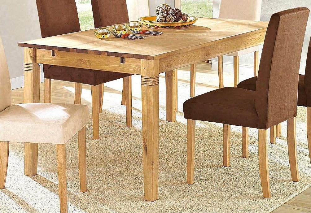 OTTO home Esstisch Danuta, Tisch, Speisetisch, wahlweise mit Schublade, aus massiver Kiefer, FSC®-zertifiziert – Bild 4 von 5