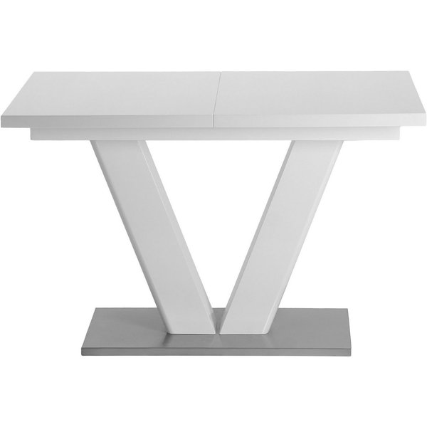 OTTO home Esstisch Elbach, Hochglanz weiß, Ausziehtisch 120-160 cm, Esszimmer