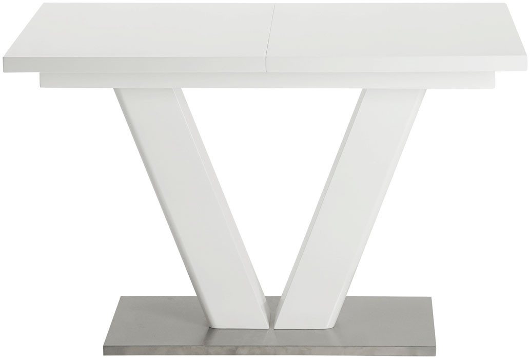 OTTO home Esstisch Elbach, Hochglanz weiß, Ausziehtisch 120-160 cm, Esszimmer – Bild 2 von 5