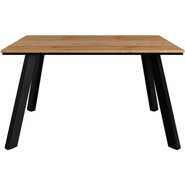 OTTO home Esstisch Genf, extra viel Beinfreiheit, natürliches Eichedekor, pflegeleichter Küchentisch, Breite 140 cm, Evoke Eichenachbildung