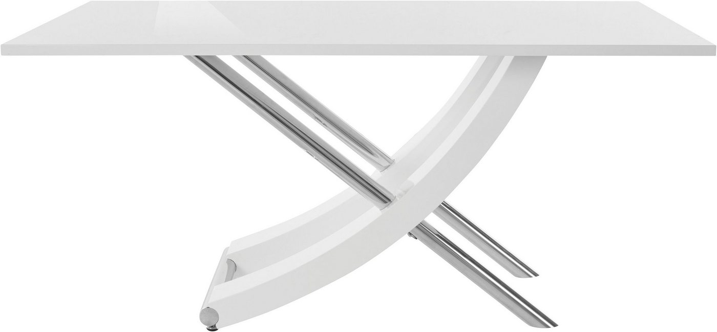 OTTO home Esstisch Kaleo, Hochglanz, mit Chromabsetzen, Breite 160 cm – Bild 3 von 5