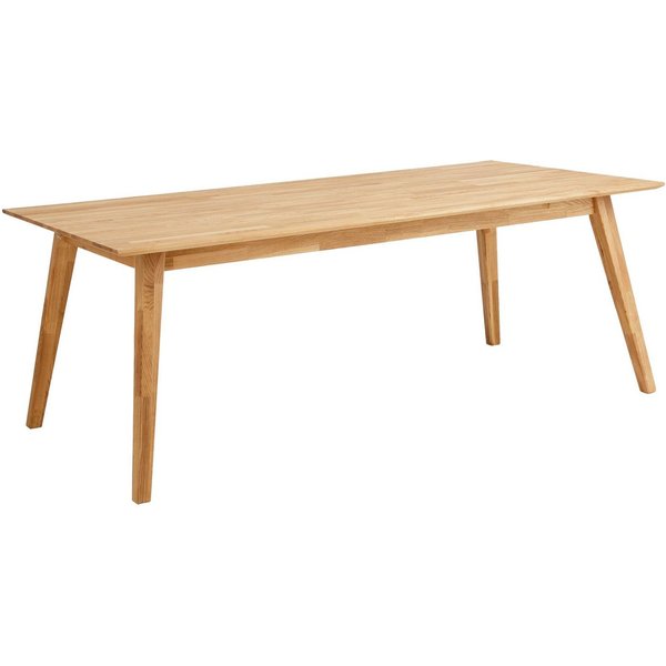 OTTO home Esstisch Lake, Eiche massiv, Breite 150 cm, erweiterbar mit Ansteckplatten