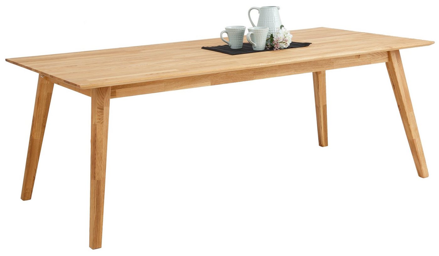 OTTO home Esstisch Lake, Eiche massiv, Breite 150 cm, erweiterbar mit Ansteckplatten – Bild 3 von 5