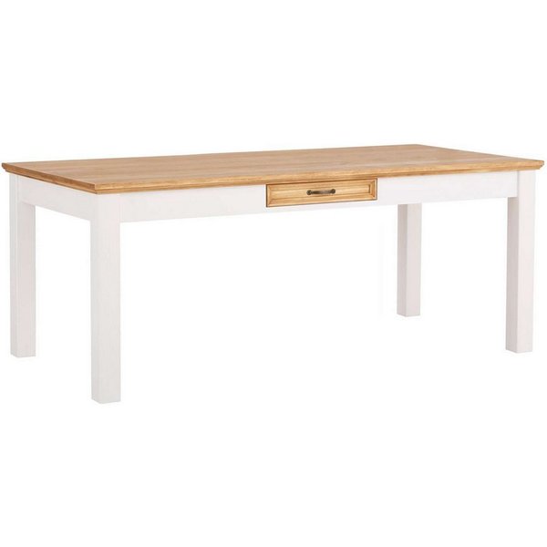 OTTO home Esstisch Selma, mit Schublade, aus massivem Kiefernholz, Breite 140 oder 180 cm