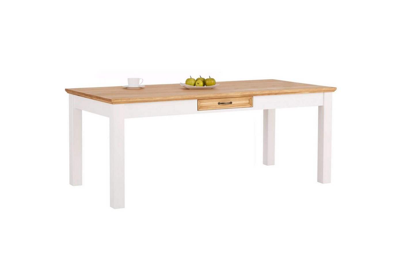 OTTO home Esstisch Selma, mit Schublade, aus massivem Kiefernholz, Breite 140 oder 180 cm – Bild 5 von 5