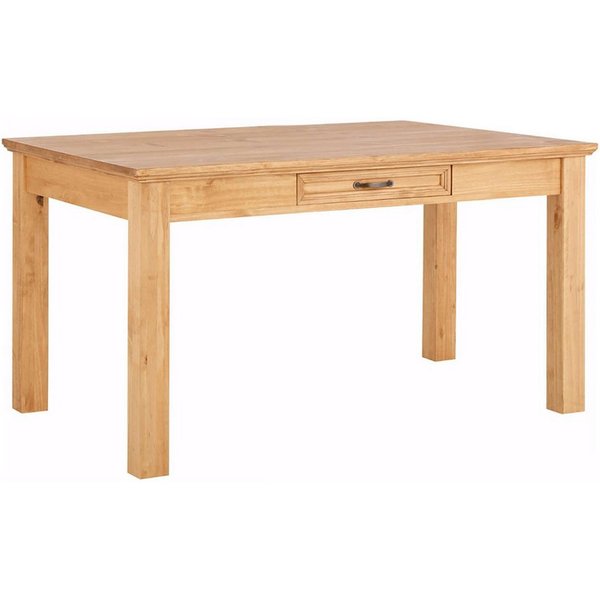OTTO home Esstisch Selma, mit Schublade, aus massivem Kiefernholz, Breite 140 oder 180 cm