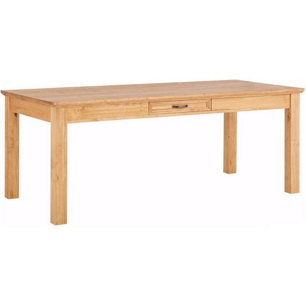 OTTO home Esstisch Selma, mit Schublade, aus massivem Kiefernholz, Breite 140 oder 180 cm