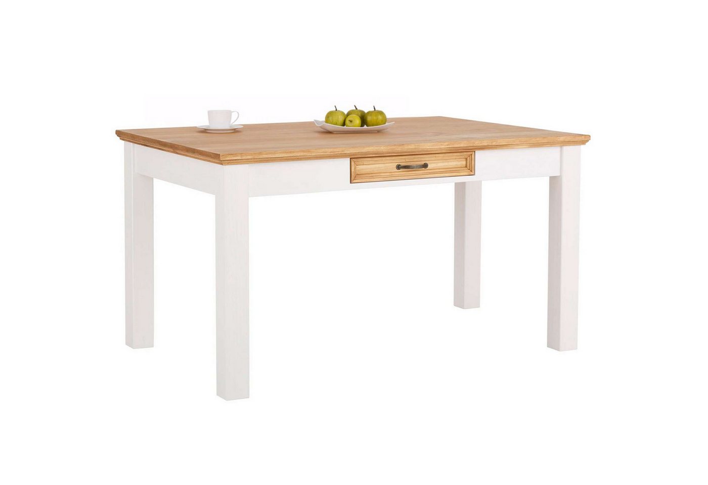 OTTO home Esstisch Selma, mit Schublade, aus massivem Kiefernholz, Breite 140 oder 180 cm – Bild 4 von 5