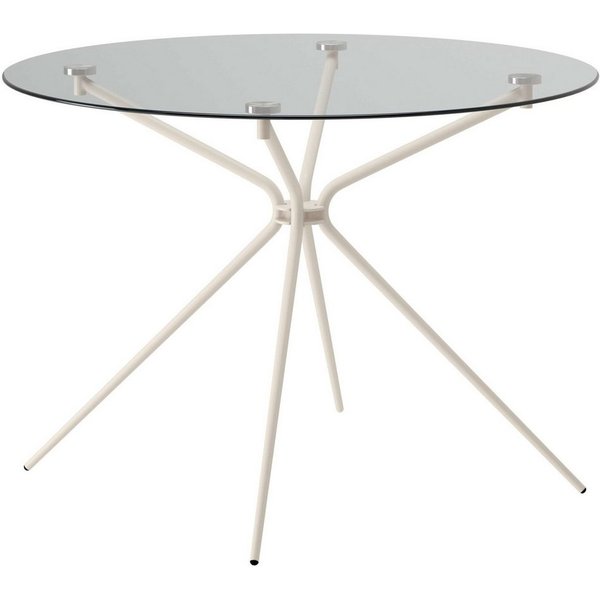 OTTO home Esstisch Silvi, TOPSELLER! (Esstisch, Glastisch, Küchentisch, OTTOs Choice), rund, Ø110 cm, Metallgestell