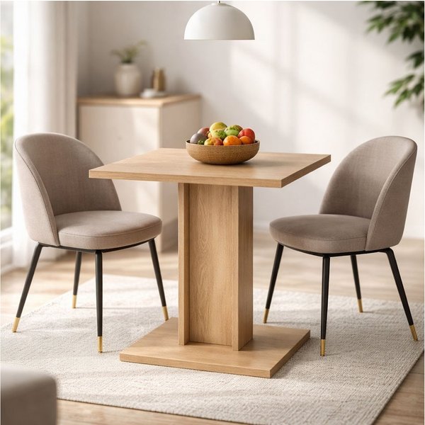 OTTO home Esstisch Square Säulentisch, Küchentisch, Bistrotisch, Kompakt-Esstisch, Quadratischer Esstisch, verschiedene Farben erhältlich, Breite: 70 cm