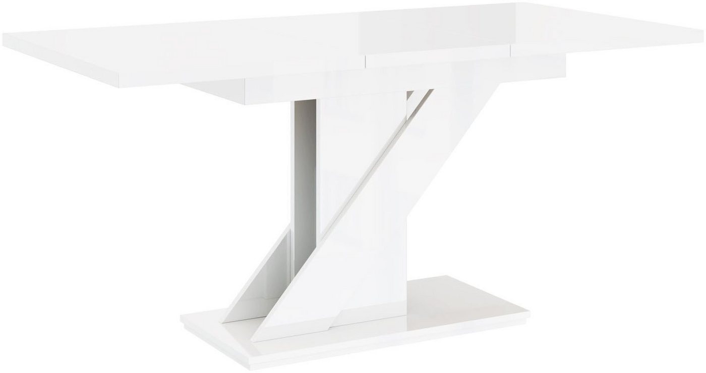 OTTO home Esstisch Veneto, Säulentisch, Speisetisch, Küchentisch, ausziehbar bis 160 cm, Platz für bis zu 6 Personen, verlängerbar durch Einlegeplatte – Bild 3 von 5