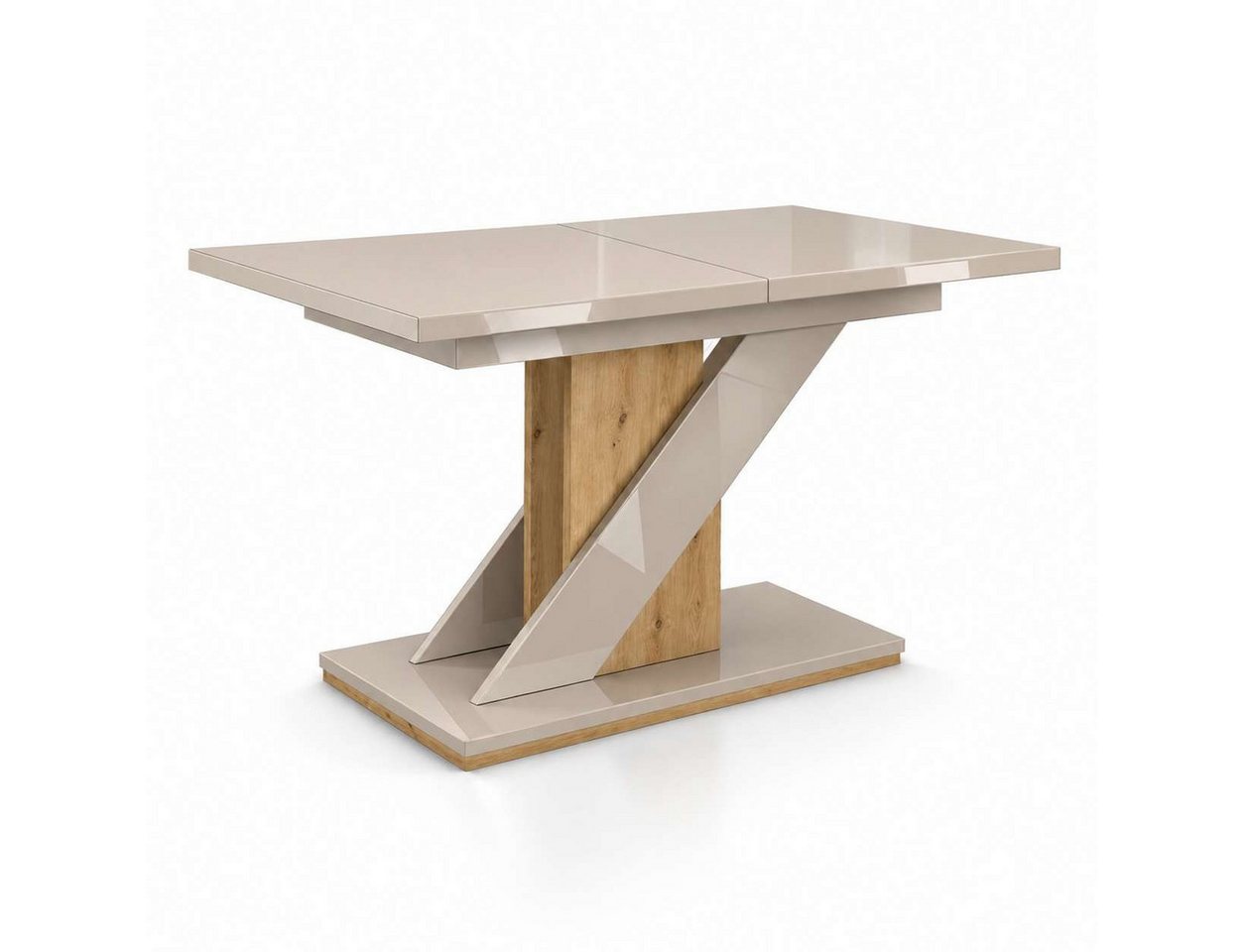 OTTO home Esstisch Veneto, Säulentisch, Speisetisch, Küchentisch, ausziehbar bis 160 cm, Platz für bis zu 6 Personen, verlängerbar durch Einlegeplatte – Bild 4 von 5