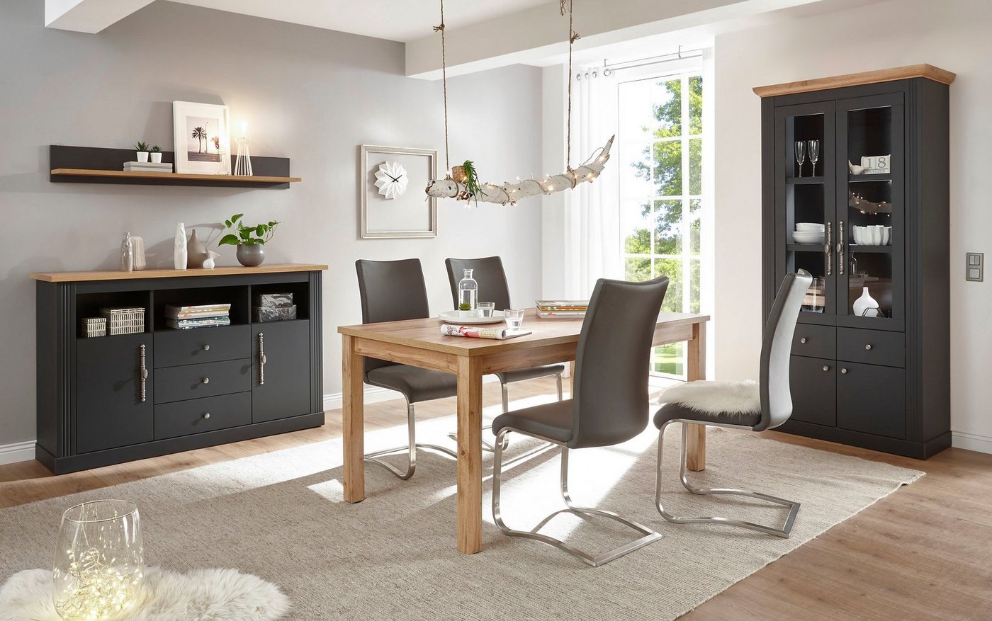 OTTO home Esstisch Westminster, Tisch im Landhausstil, Wohnzimmertisch, Küchentisch, Holzbeine, vielseitig einsetzbar, zeitlos, 158 cm breit – Bild 4 von 5