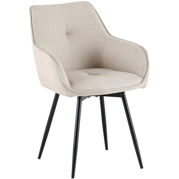 OTTO home Esszimmerstuhl Azura, 2er-Set (2 St), Moderner Armlehnstuhl mit 360 Grad drehbarer Sitzschale in Webstoff