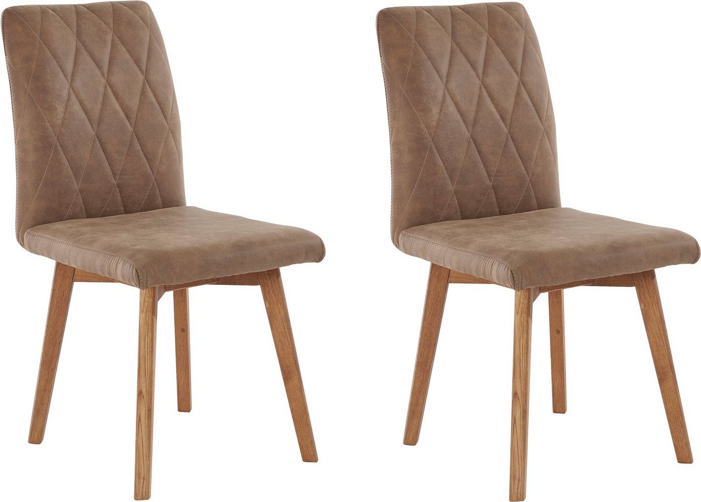 OTTO home Esszimmerstuhl Brest (Set, 2 St), Gestell aus Eiche Massivholz geölt – Bild 2 von 5