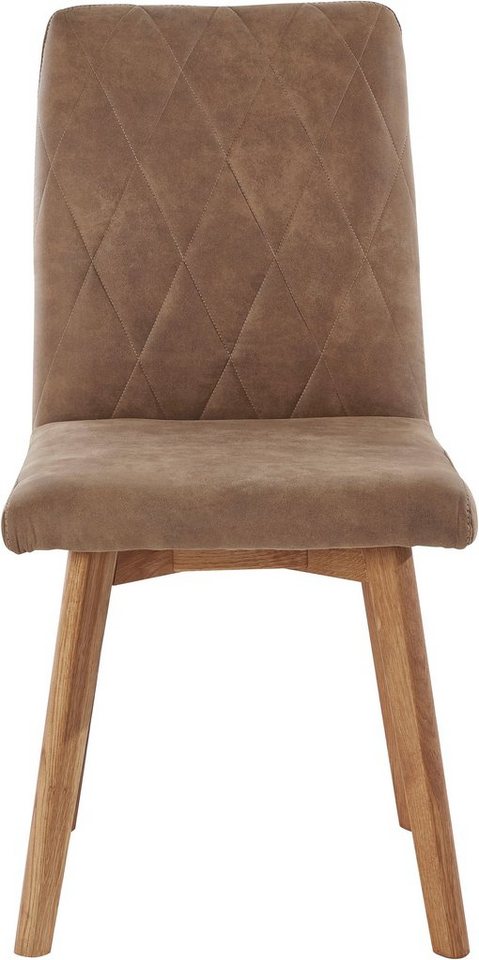 OTTO home Esszimmerstuhl Brest (Set, 2 St), Gestell aus Eiche Massivholz geölt – Bild 3 von 5