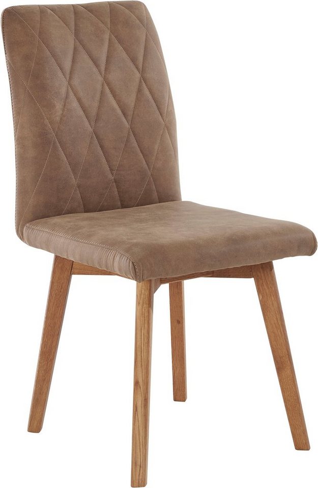 OTTO home Esszimmerstuhl Brest (Set, 2 St), Gestell aus Eiche Massivholz geölt – Bild 4 von 5