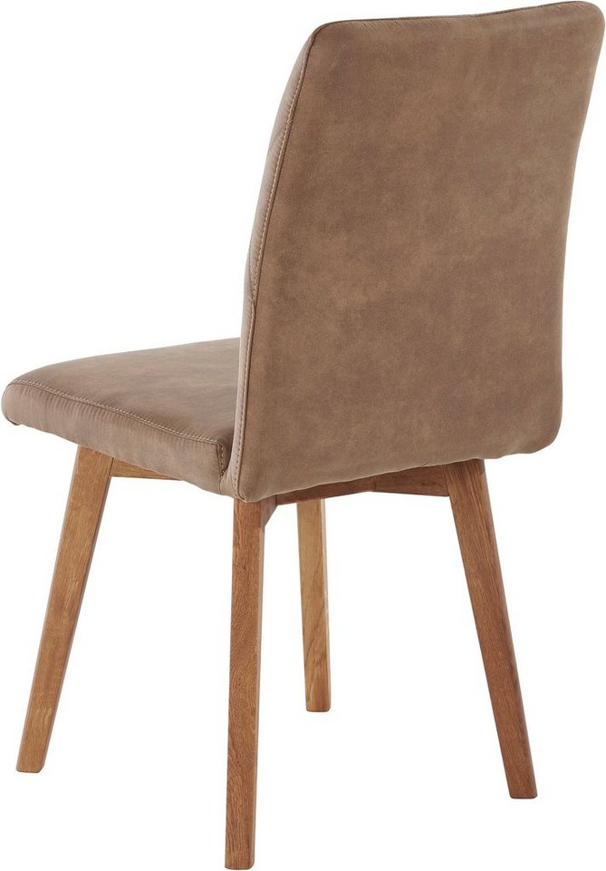 OTTO home Esszimmerstuhl Brest (Set, 2 St), Gestell aus Eiche Massivholz geölt – Bild 5 von 5