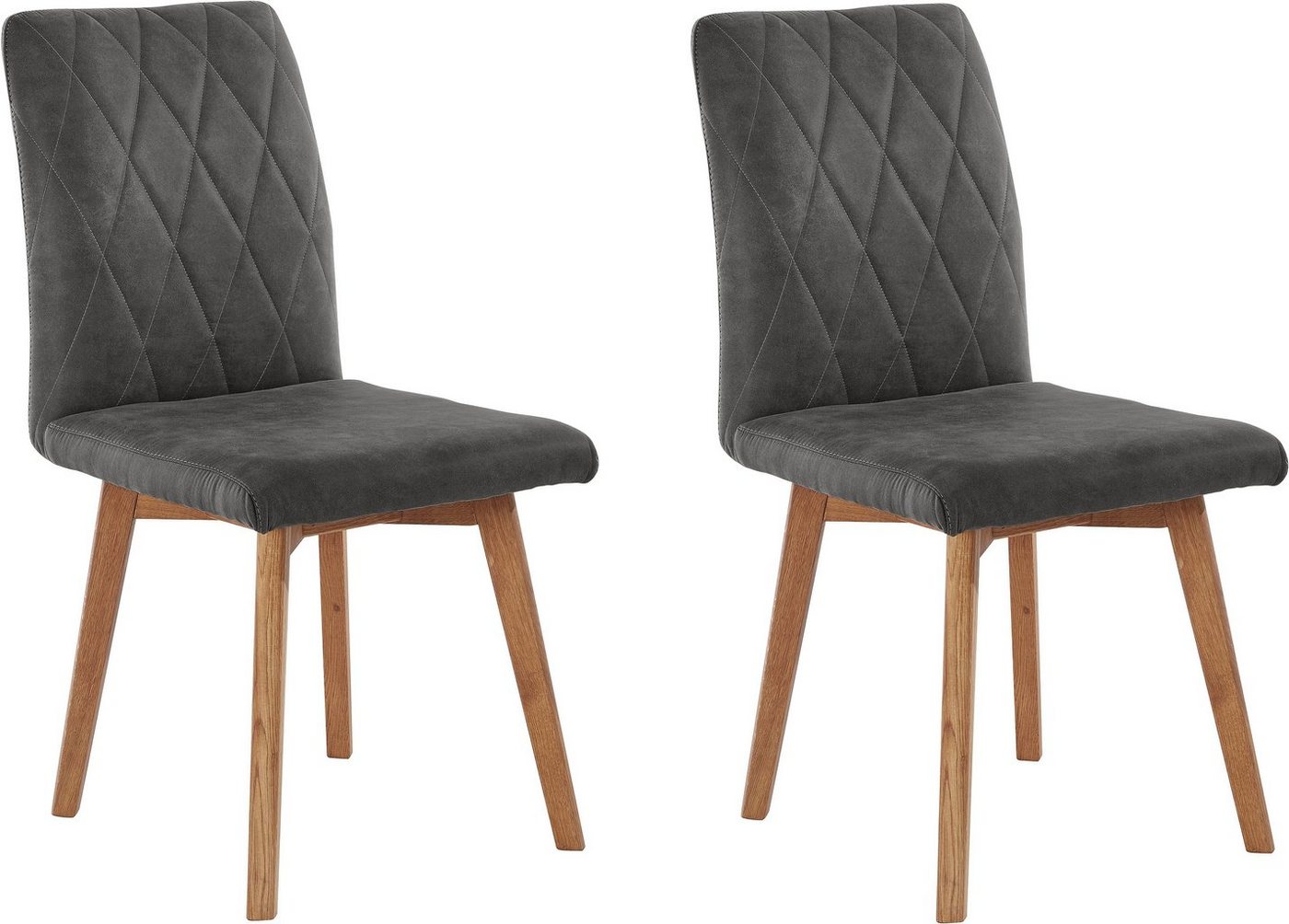 OTTO home Esszimmerstuhl Brest (Set, 2 St), Gestell aus Eiche Massivholz geölt – Bild 2 von 5