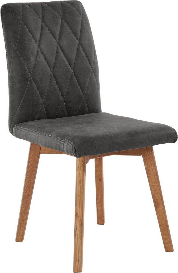 OTTO home Esszimmerstuhl Brest (Set, 2 St), Gestell aus Eiche Massivholz geölt – Bild 4 von 5