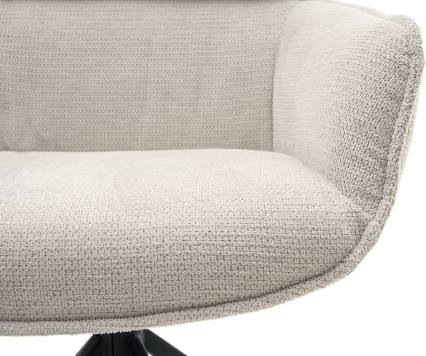 OTTO home Esszimmerstuhl Cusey, 360° drehbar, extra dicke Polsterung, 2er-Set (Set, 2 St), mit 360° Metallfuß, Komfort-Rückenlehne und hautfreundlichem Webstoff – Bild 5 von 5