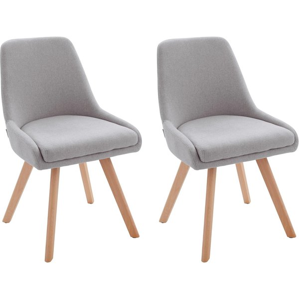 OTTO home Esszimmerstuhl Dilla (Set, 2 St), Webstoff Bezug, Massivholz Gestell, Sitzhöhe 48 cm