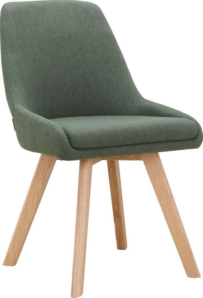 OTTO home Esszimmerstuhl Dilla (Set, 2 St), Webstoff Bezug, Massivholz Gestell, Sitzhöhe 48 cm – Bild 4 von 5
