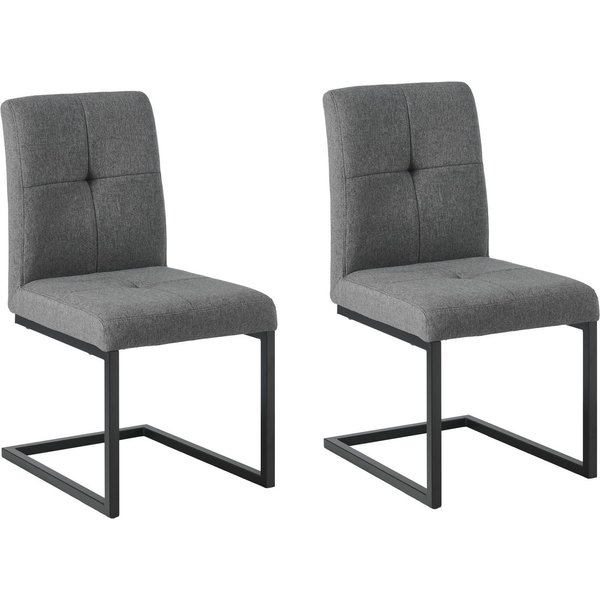 OTTO home Esszimmerstuhl Geranie Freischwinger, Schwingstuhl (Set, 2 St), mit 3D-Steppung, robustes Gestell, hochwertiger Stoff