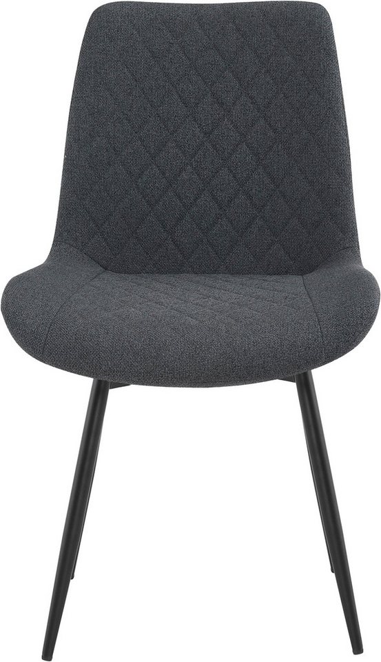 OTTO home Esszimmerstuhl Juniper, 2er-Set (Set, 2 St), Stuhl aus Webstoff mit moderner Rautensteppung und 360° Drehfunktion – Bild 5 von 5