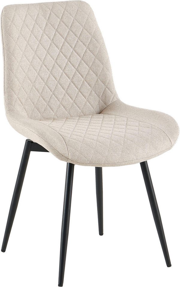 OTTO home Esszimmerstuhl Juniper, 2er-Set (2 St), Stuhl aus Webstoff mit moderner Rautensteppung und 360° Drehfunktion – Bild 4 von 5