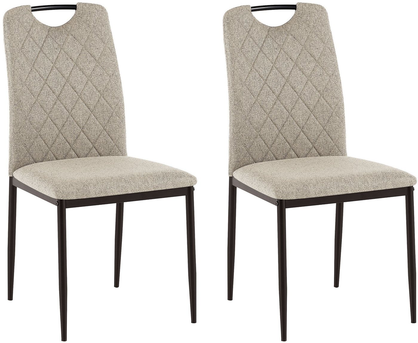 OTTO home Esszimmerstuhl Rom (Set, 2 St), bequemer Stuhl mit hochwertigem Stoffbezug und Griff im Rücken – Bild 4 von 5