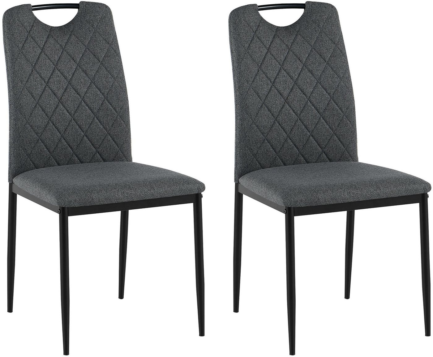 OTTO home Esszimmerstuhl Rom (Set, 2 St), bequemer Stuhl mit hochwertigem Stoffbezug und Griff im Rücken – Bild 4 von 5