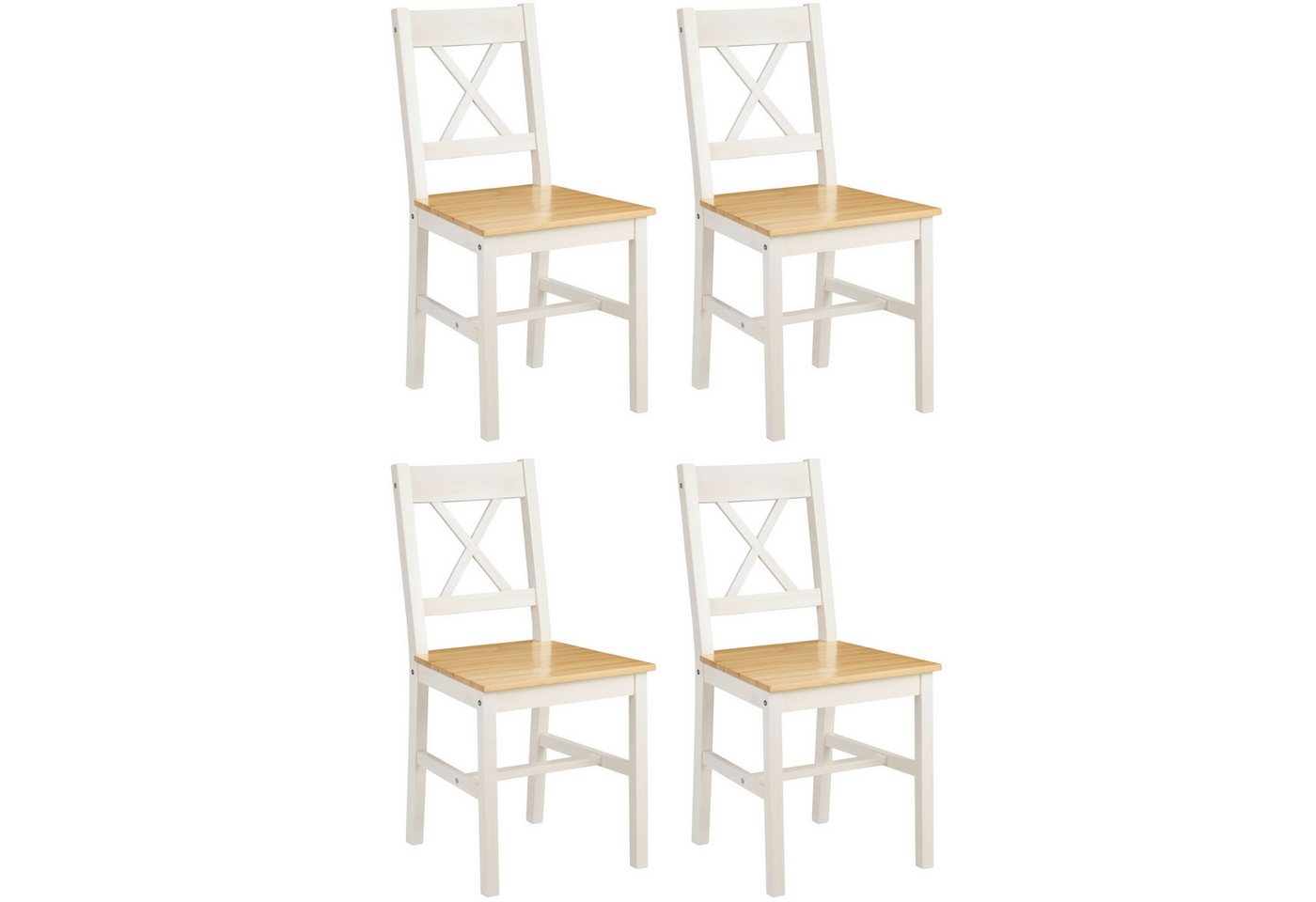 OTTO home Esszimmerstuhl Willow (Set, 4 St), aus massivem Kiefernholz, lackiert, pflegeleicht, bis 130 kg belastbar – Bild 4 von 5