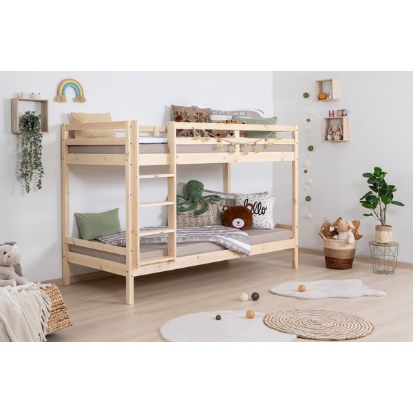 OTTO home Etagenbett René, Hochbett, Stockbett 2 Farben, Schubkasten optional (90x200cm), FSC® zertifiziertes Massivholz, mit Trittleiter + Rundum-Absturzschutz