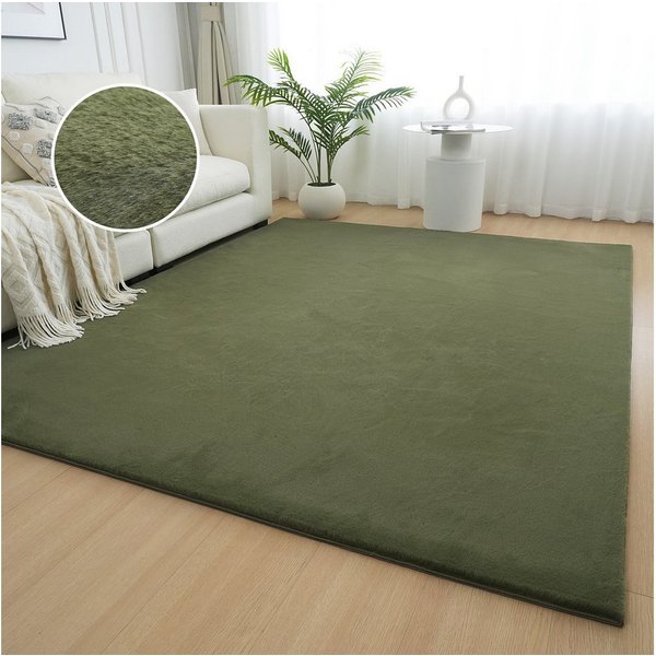 OTTO home Fellteppich Balu, in Standard- und Premium-Qualität, 20 mm oder 38 mm Höhe, rechteckig, Höhe: 20 mm, Kaninchenfell-Haptik, kuschelig, weich, Kunstfell