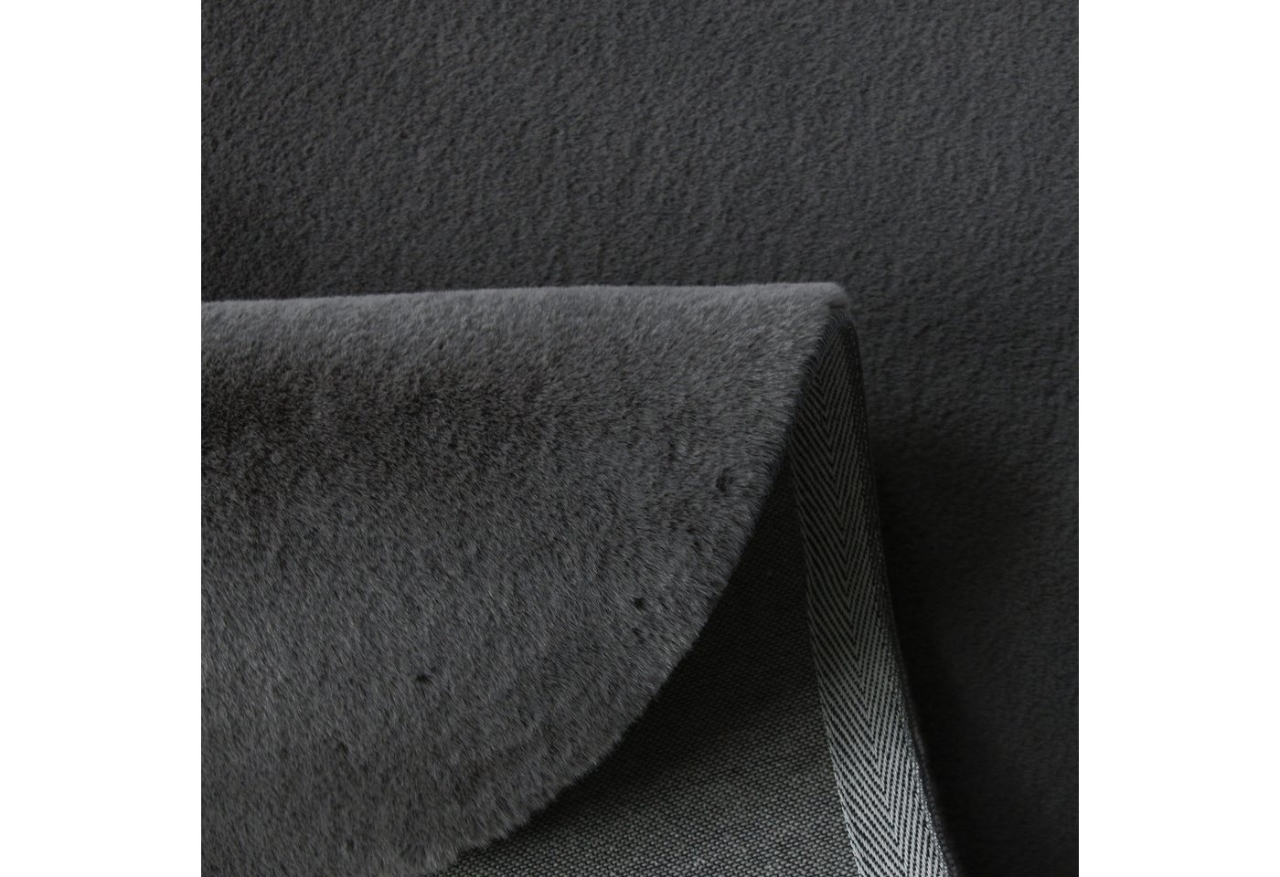 OTTO home Fellteppich Balu Bean, Kaninchenfell, U-förmig, Höhe: 20 mm, Kunstfell Teppich, Modern, weich, Wohnzimmer, Schlafzimmer – Bild 4 von 5