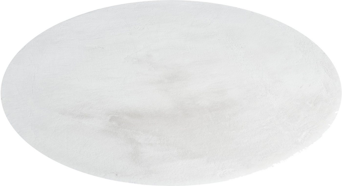 OTTO home Fellteppich Rabbit, Kunstfell, Kaninchenfell-Haptik, Microfaser, rund, Höhe: 42 mm, besonders hoch und flauschig, Wohnzimmer, Schlafzimmer, Kinderzimm – Bild 3 von 5
