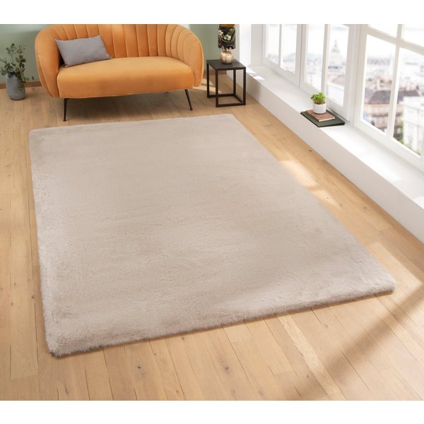 OTTO home Fellteppich Rabbit, Kunstfell, Kaninchenfell-Haptik, Microfaser, rechteckig, Höhe: 42 mm, besonders hoch und flauschig, Wohnzimmer, Schlafzimmer, Kind