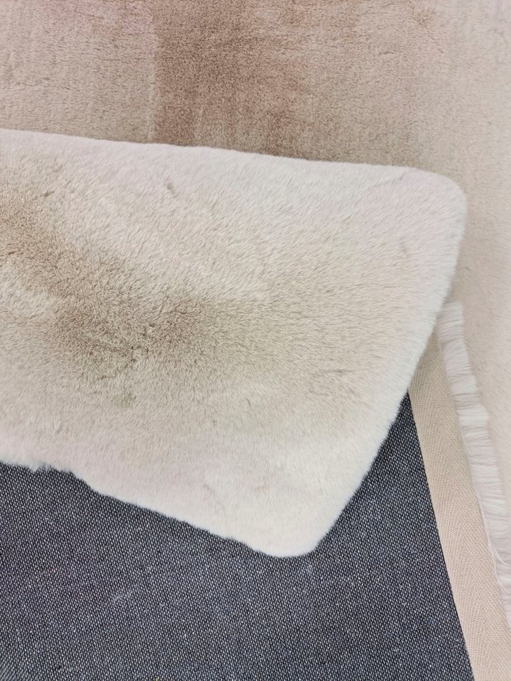 OTTO home Fellteppich Rabbit, Kunstfell, Kaninchenfell-Haptik, Microfaser, rechteckig, Höhe: 42 mm, besonders hoch und flauschig, Wohnzimmer, Schlafzimmer, Kind – Bild 5 von 5