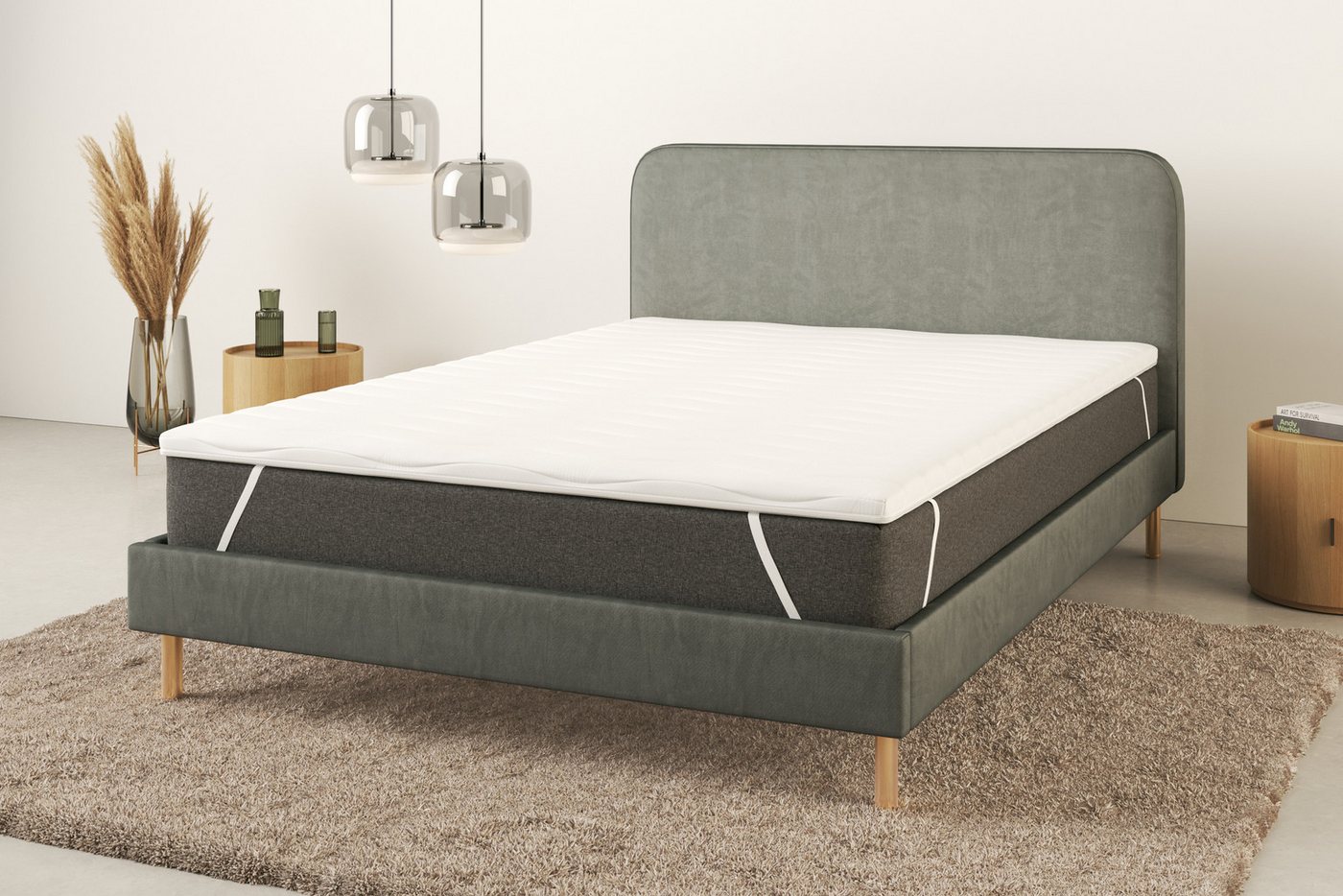 OTTO home, Topper Tornby Topper 90x200 cm,180x200 cm, in 4 Härtegraden, Tencel™ Bezug, 6 cm hoch, Komfortschaum, Matratze & Boxspringbett, Hausstauballergiker g – Bild 2 von 5